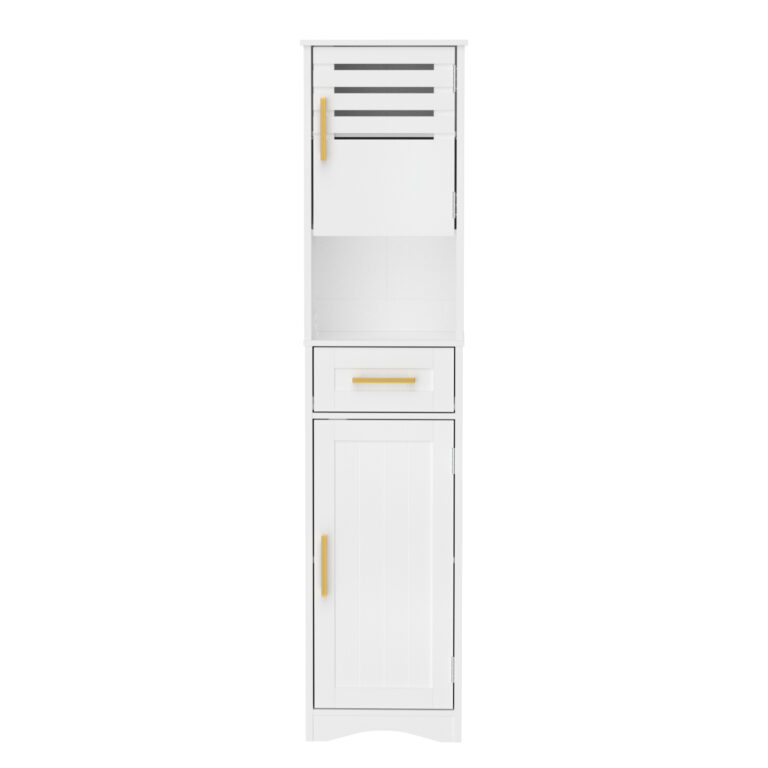 Elevate Your Bathroom Storage with the Tall Bathroom Floor Storage Cabinet