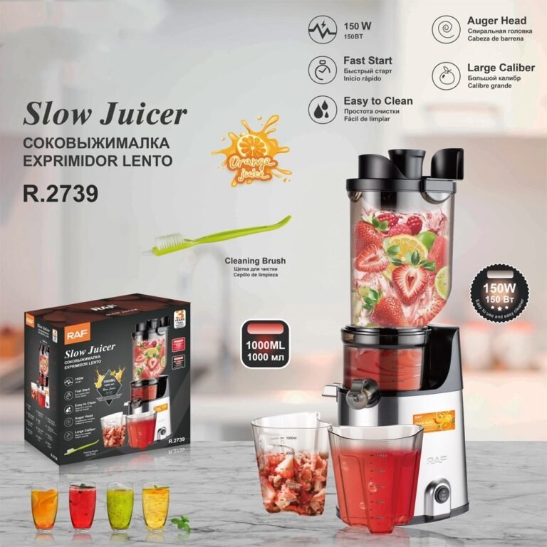 Discover the Power of Fresh Juice with the Large-caliber No-cutting Filter Slow Juicer