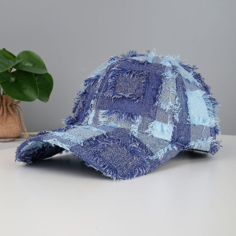 Elevate Your Style with the Retro Distressed Multi-color Plaid Baseball Cap
