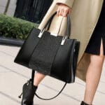 Women PU Leather Purse and Handbag Fashion Rhinestone Satchel Tote Ladies Top-Handle Large Capacity Crossbody Shoulder Bags
