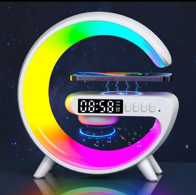 New Mini Wireless Speaker Charger, Atmosphere Light with Wireless Charging Function,