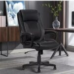 Serata Mid-Back Office Chair with Mesh Accents and Memory Foam, Black