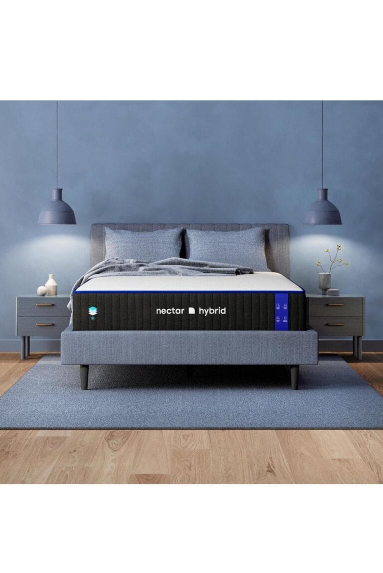 Nectar Hybrid King Mattress 12 Inch – Medium Firm Gel Memory Foam – Steel Springs – Cooling Technology – 365-Night Trial – Forever Warranty White