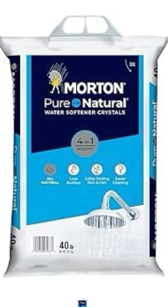 EasyGoProducts Morton-40F Morton Pure & Natural 4 in 1 Crystals Soft Water Softener Salt 40 Pounds, white