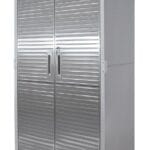 Seville Classics UltraHD Solid Steel Rolling Lockable Metal Storage Cabinet Locker Organizer w/Adjustable Shelves for Garage, Warehouse, Office, Classroom, 36" W x 18" D x 72" H, Granite