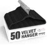 Simple Deluxe 50 Pack Non-Slip Velvet Hangers, 360° Swivel Hooks, Clothes Hangers