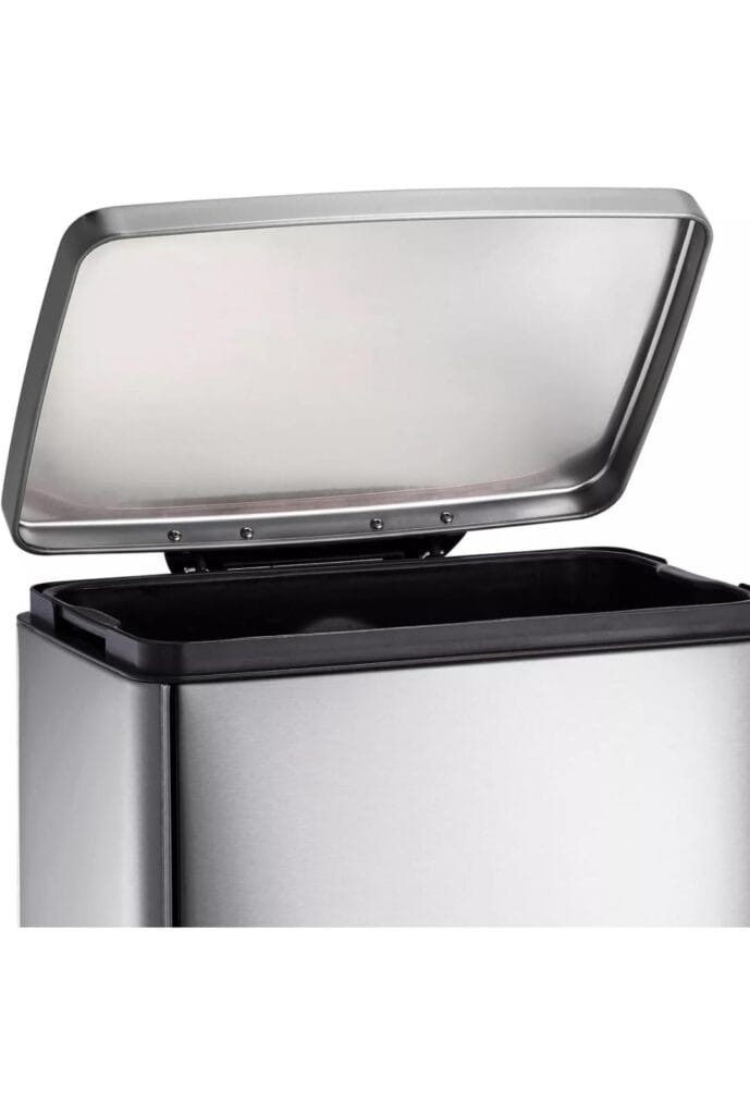 Tramontina 13 Gal Step Trash Can, Stainless Steel