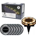 Member's-Mark 6-Pack LED Solar Disc Lights, 30 Lumens -