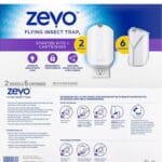 Zevo Flying Insect Trap, Fly Trap, Fruit Fly Trap (2 Plug-in Bases + 6 Refill Cartridges) Gnats, and House Flies Mosquitoes