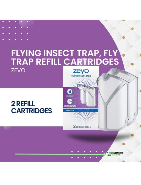 Zevo Flying Insect Trap, Fly Trap, Fruit Fly Trap (2 Plug-in Bases + 6 Refill Cartridges) Gnats, and House Flies Mosquitoes