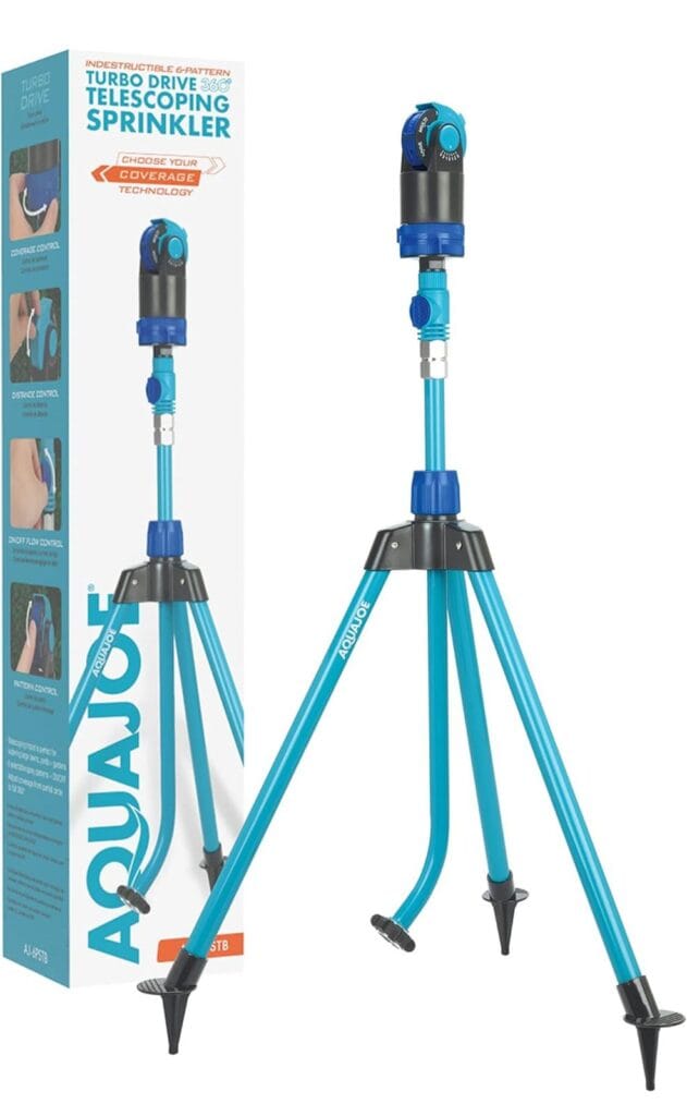 Aqua Joe AJ-6PSTB Indestructible Series 6 Pattern HD Sprinkler/Mister Combo, 360 Degree Coverage