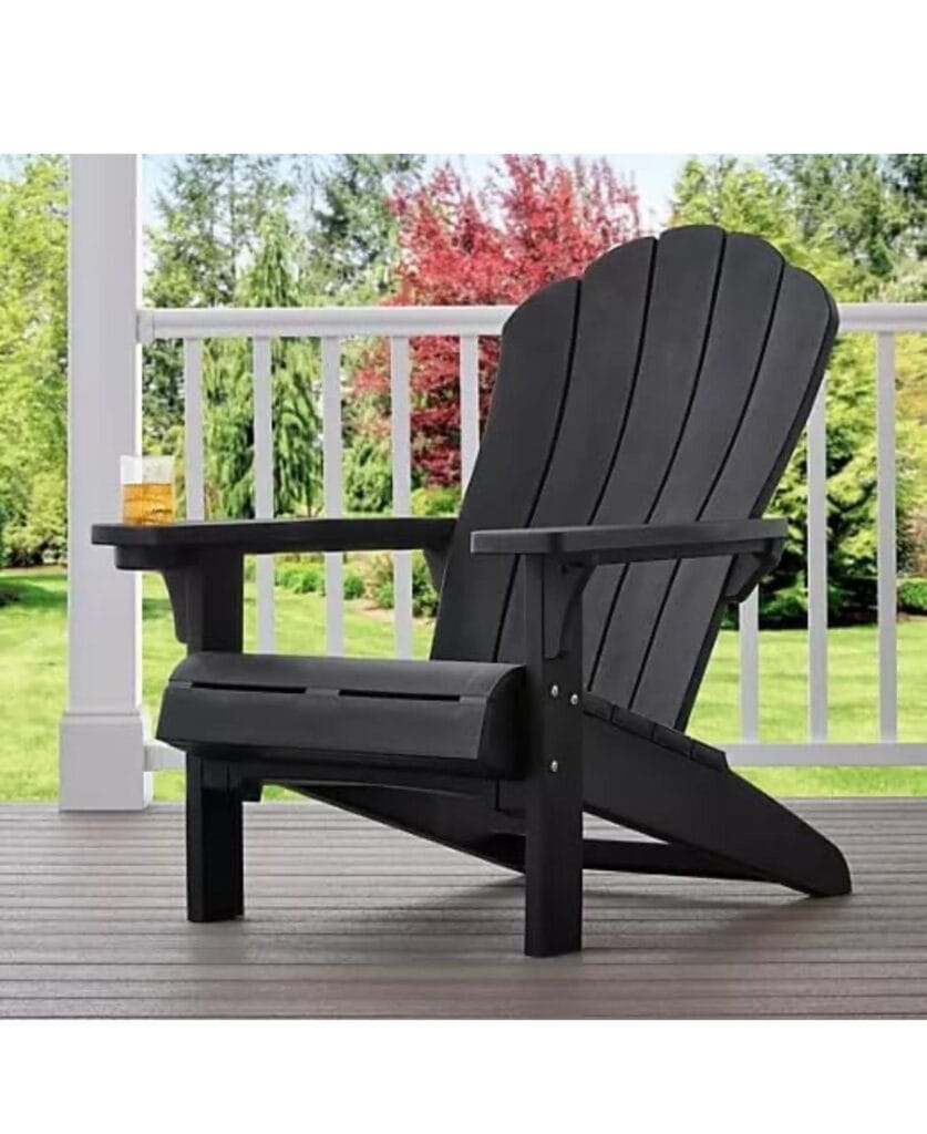 Outdoor Everest Adirondack Chair with Integrated Cupholder (Graphite