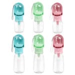 Travel outdoor portable pet dog drinking dispenser water bottle with food container
