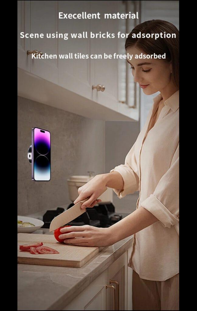 Wall mounted Magnetic Vacuum Suction Holder Phone no adhesive for all phones