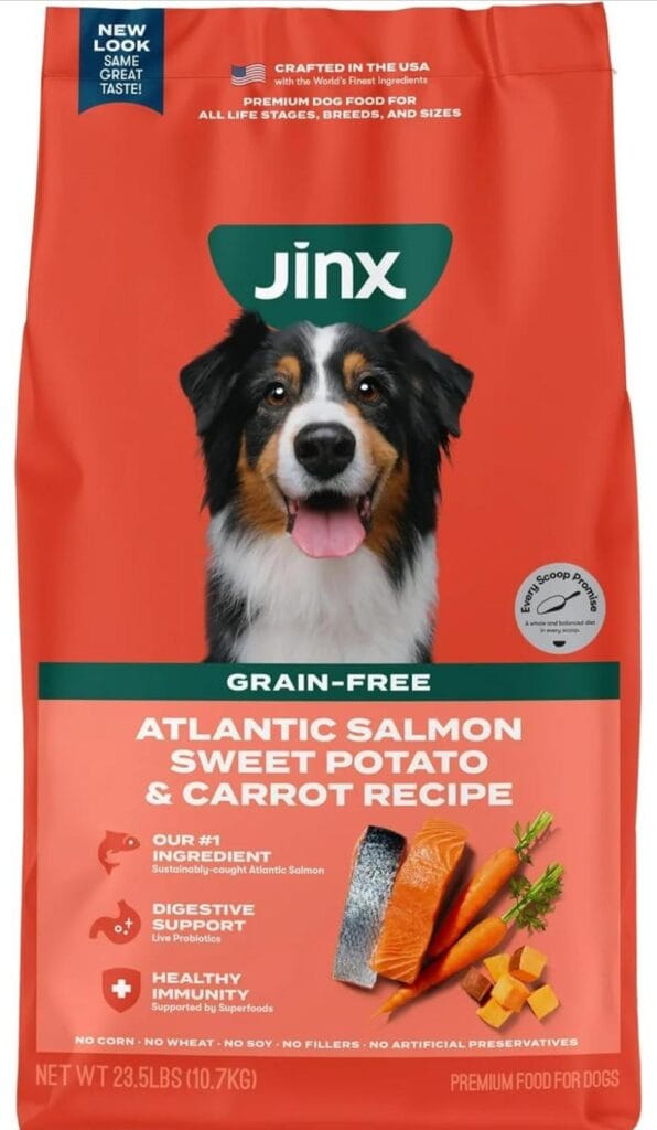 Jiinx Salmon, Sweet Potato & Carrot Dry Dog Food, Grain Free, Premium Nutrition, Healthy Ingredients (23.5 lbs, Salmon)
