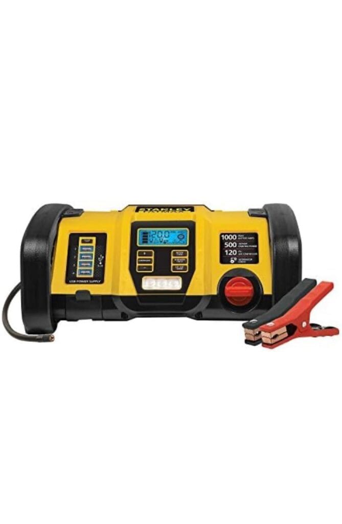 Stanley PP1DCS Fatmax 1000 Peak Amp Digital Portable Power Station Jump Starter , Battery Booster<Digital Air Compressor