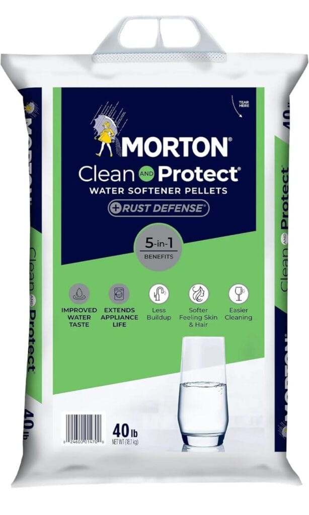 Morton Clean and Protect Plus Rust Defense Water Softener Salt Pellets 40 lb