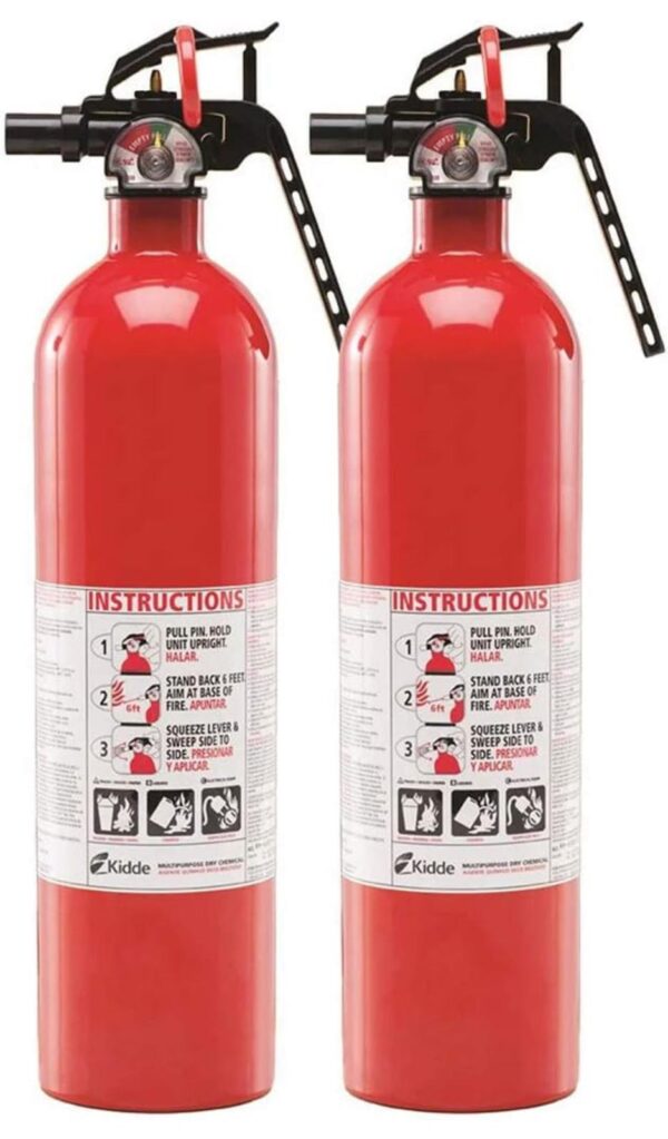 Kidde 2 Pack Multipurpose Fire Extinguishers, Red