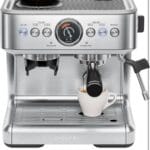 Chefman Crema Supreme 15 Bar Espresso Machine with Milk Frother, Barista Steam Wand, Professional Coffee Maker with Coffee Grinder, 30 Grind Settings, 3L Removable Water Tank - Stainless Steel