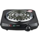 Mainstays Single Burner, 120V~ 1100W, Portable, Easy to Cook, Elegant Classic Design