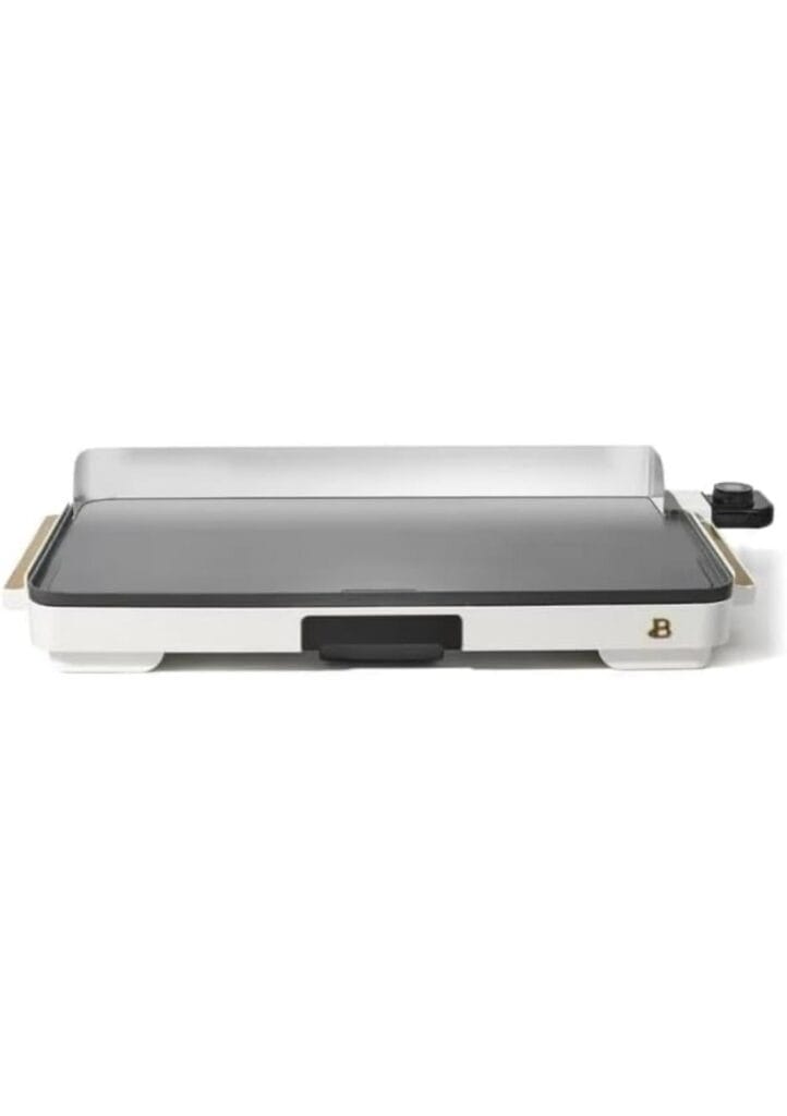 Beautiful XL Electric Griddle 12"" x 22""- PFOA/PFOS-Free Non-Stick Coating, Premium Quantum2, Removable heat control by Drew Barrymore (White Icing)