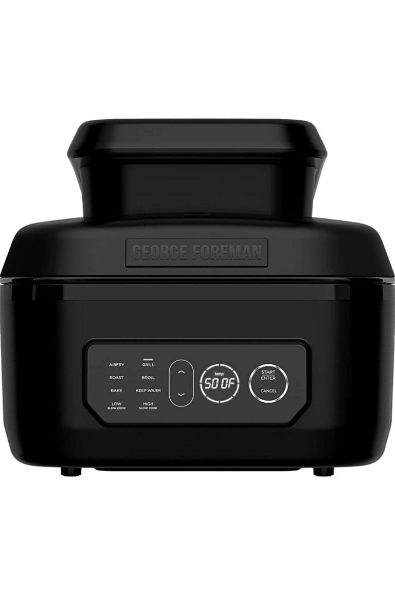 George Foreman Beyond Grill™ 7-in-1 Electric Indoor Grill with Air Fry Technology, MCAFD800D, Black, Large