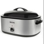 Roaster Oven, 20Qt Turkey Roaster Oven Buffet with Self-Basting Lid, 1450W Electric Roaster Oven with Cool-Touch Handles, Stainless Steel Roaster Oven with Removable Pan and Rack, Silver