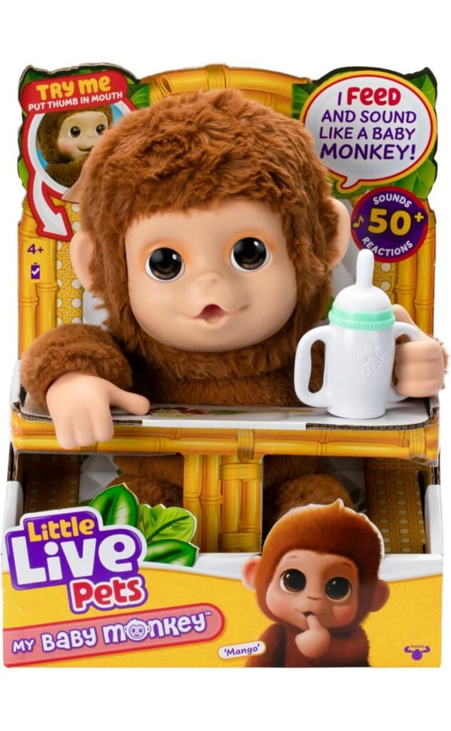 Little Live Pets My Baby Monkey - Adorable pet Monkey with Over 50 Sounds &