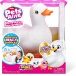 Pets Alive Mama Duck Surprise by ZURU, 4 Surprise Eggs, Baby Ducklings, 10+ Sounds, Walking Toy, Interactive Girls Toy, Ages 3+