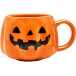 12 oz Halloween Pumpkin Mug Decorations, Happy Halloween Pattern Mug Ceramic Cute Pumpkin Coffee Cup Halloween Birthday Tabletop Drinkware Gifts for Adults Kids Women