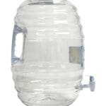 5 Gallon Plastic Vitrolero Aguas Frescas Dispenser Mexican Style Snap on Lid & Spigot