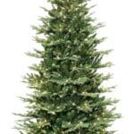 7 ft Pre-lit Slim linden  Fir Tree, 3335 PE/PVC Tips, 500 UL Clear Incandescent Lights