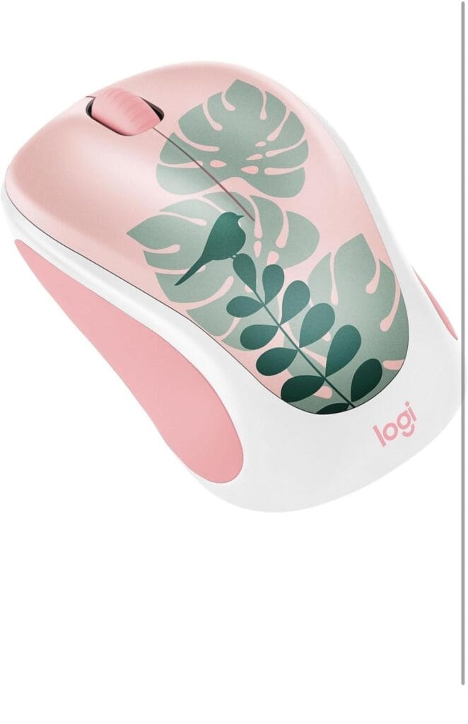Logitech - Design Collection Limited Edition Wireless Compact Mouse with Colorful Designs - Chirpy Bird