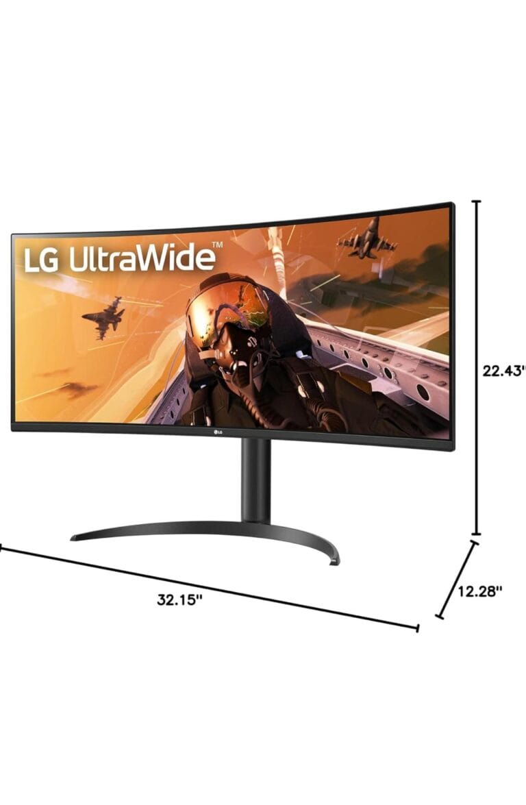 LG 34WRC50QC Computer Monitor | 34-Inch | Curved, IPS | USB Type-C | HDR 10 Compatibility, Built-In-KVM