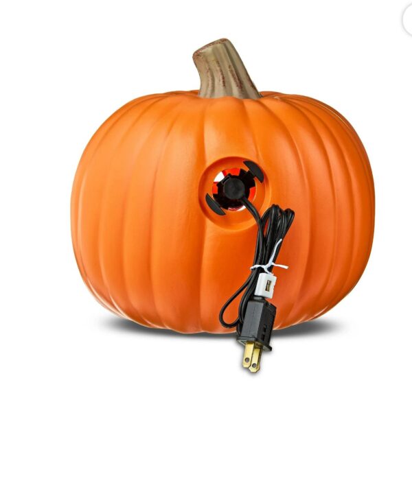 9"L x 9"W x 9"H Orange Polypropylene Light-Up Jack-o’-Lantern Halloween Decoration Way to Celebrate