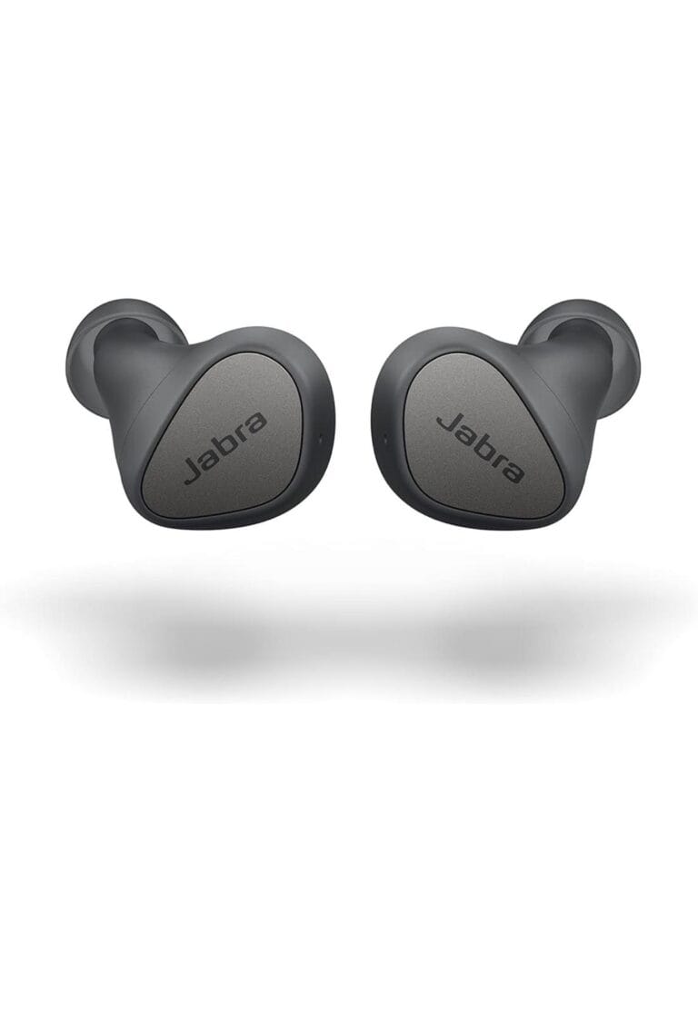 Jabra Elite 3 in Ear Wireless Bluetooth Earbuds headphones – Noise Isolating True Wireless Buds with 4 Built-in Microphones for Clear Calls, Rich Bass, Customizable Sound, and Mono Mode –