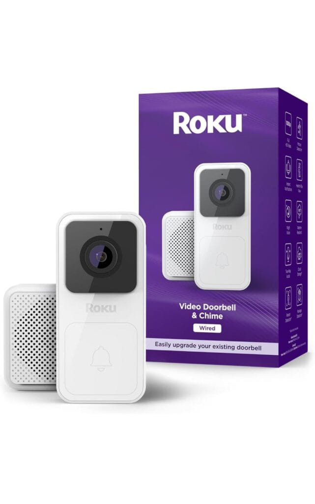 Roku Smart Home Wired Video Doorbell & Chime camera -