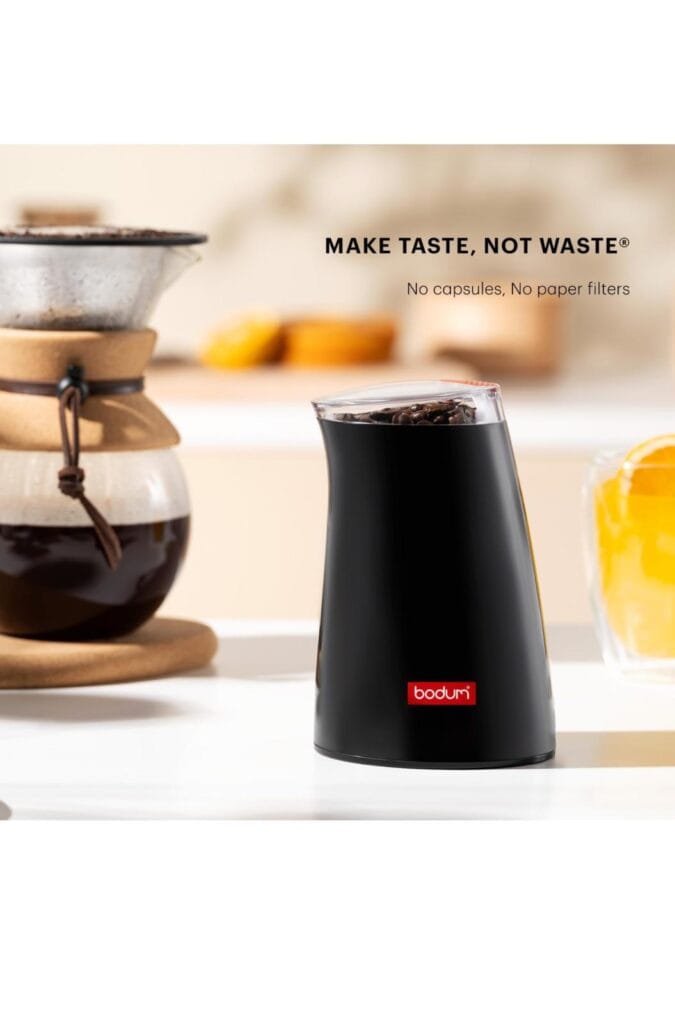 Bodum C-Mill Electric Blade Coffee and Spice Grinder, Stainless Steel Blade, Black