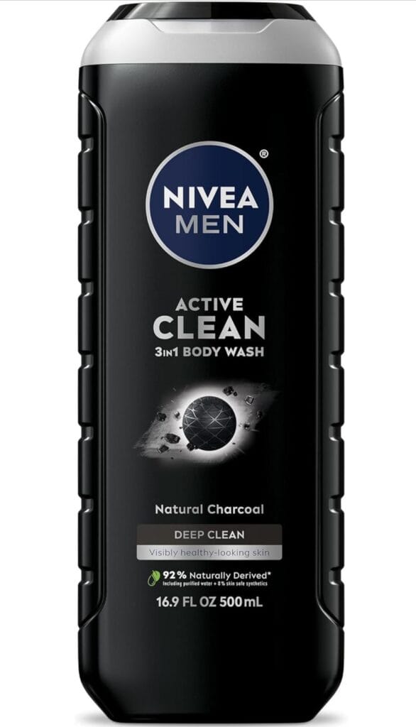 NIVEA Men Active Clean Body Wash, 16.9 Ounce