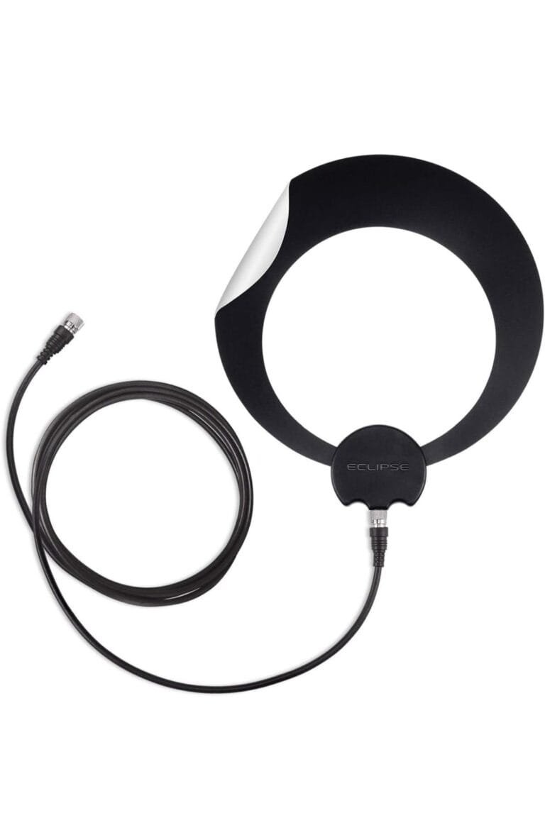 Antennas Direct ClearStream Eclipse UHF Indoor TV Antenna, Reversible, 35+ Mile Range, 4K 8K UHD, NEXTGEN TV – w/ 12 ft. Cable, Grips to Walls & Windows