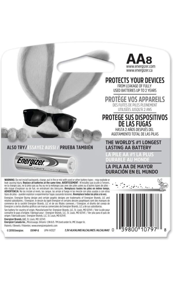 Energizer AA Batteries, Max Double A Battery Alkaline, 8 Count