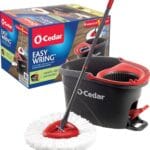 O-Cedar EasyWring Microfiber Spin Mop, Bucket Floor Cleaning System, Red, Gray, Standard