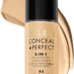 Milani Conceal + Perfect Liquid Foundation - Light Beige, 1 Fl. Oz. Cruelty-Free, Water-Resistant, Oil-Free, Medium-To-Full Coverage, Satin Matte Finish