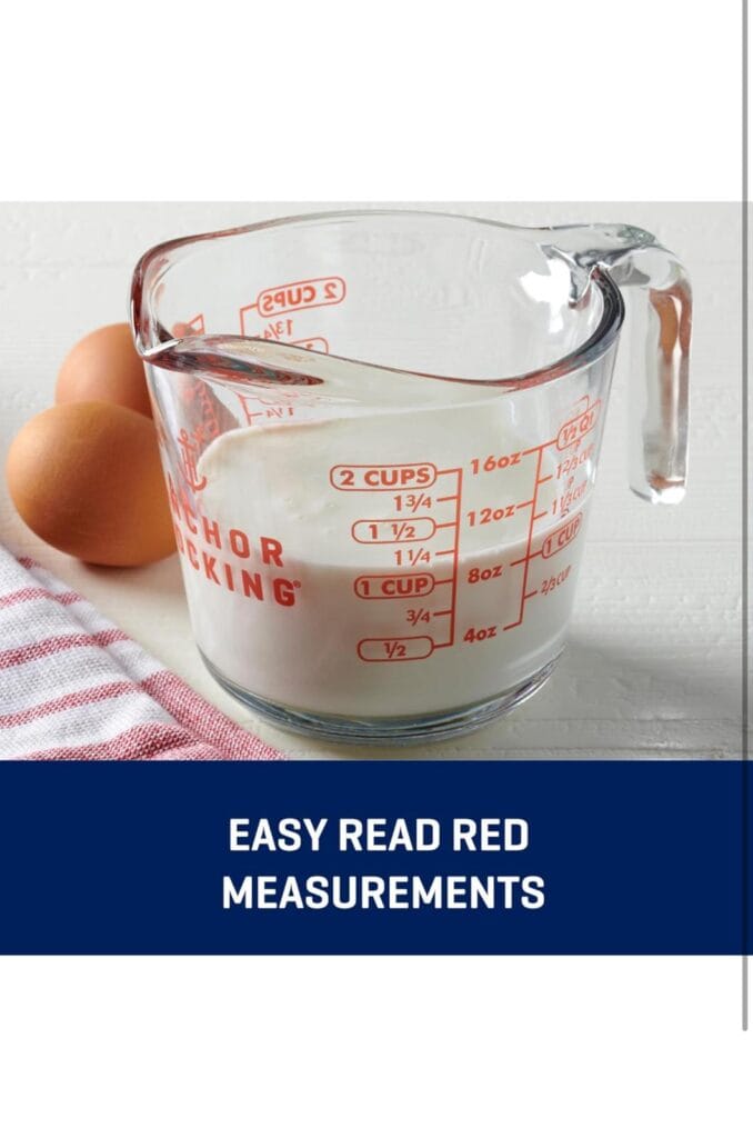 Anchor Hocking Glass Measuring Cups, (5 Ounce, 1 Cup, 2 Cup, 4 Cup liquid measuring cups)