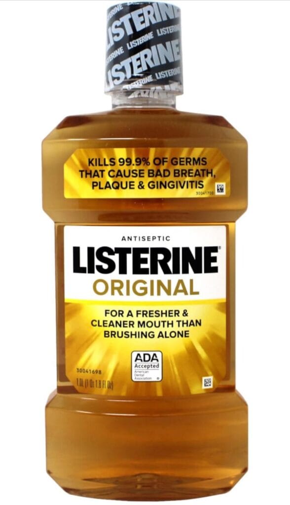 Listerine Original Antiseptic Mouthwash, Kills 99.9% of Germs That Cause Bad Breath, Plaque & Gingivitis, Fresher & Cleaner Mouth Than Just Brushing Alone, 1, 5 Liter (Pack of 1 )