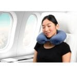 Travel Neck Pillow - Lightweight Fleece Casing Extra Comfort Memory Foam - U-Shaped Neck Pillow for Travelling,