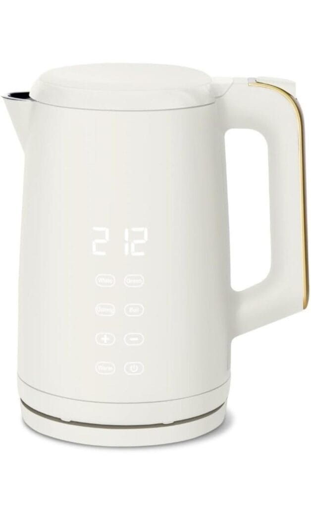 1.7 liter electric kettle 1500 W, one-touch activation, white frosting, tea maker, tea boiler, electric water heater