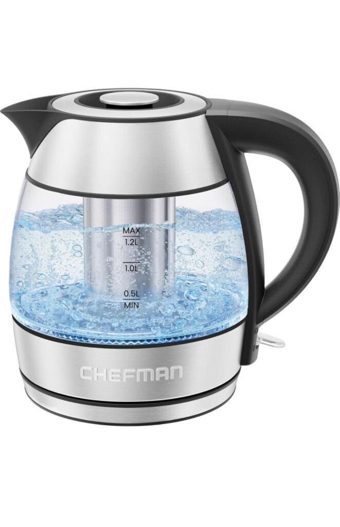 1.2L Electric Tea Kettle with LED Lights, Automatic Shut Off, Removable Lid, Boil-Dry Protection, Hot Water Electric Kettle Water Boiler, Electric Kettles for Boiling Water