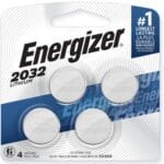 Energizer CR2032 Batteries, 3V Lithium Coin Cell 2032 Watch Battery, 4 Count