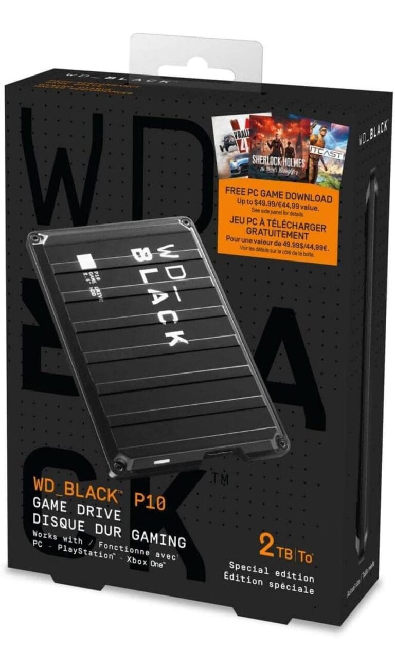 WD_Black P10 2TB Game Drive with Free PC Game Download